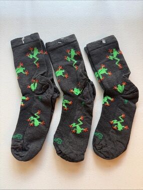 3 Pair SockGuy 6” Cuff Tree Frog TurboWool Socks - Lot of 3 pair Men’s Small/Med